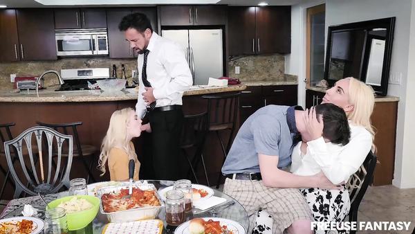 This Shouldn't Be Normal! Hunky Husky Fucks His Stepdaughter In The Presence Of Her Mom