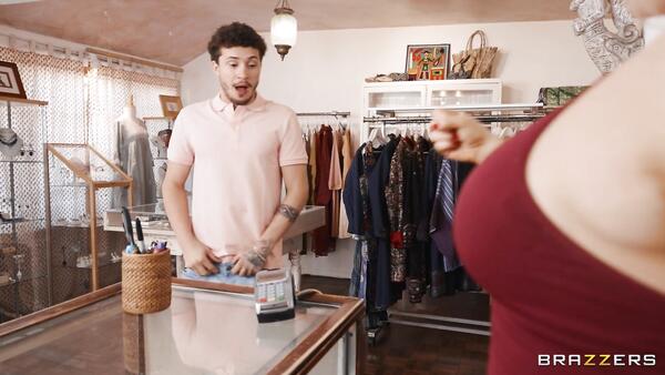Threesome With Fat Clothes Saleswoman Christie And A Young Couple